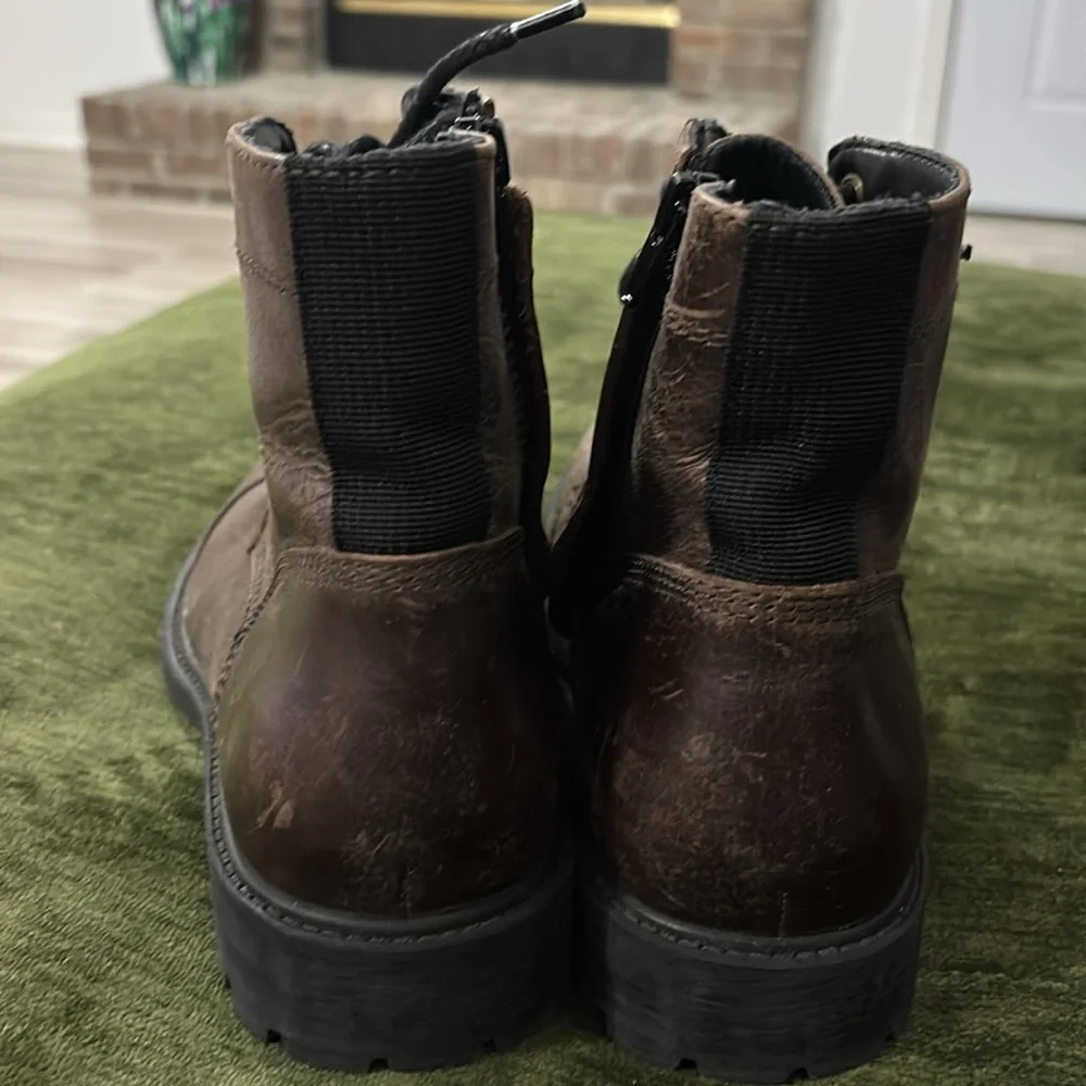 Frye and Co. Cody Men’s Leather Lace‎ Up Distressed Brown Boots Size 8.5